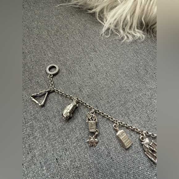 Brighton Silver Summer / Beach Themed Charm Bracelet 7.5" - Picture 3 of 9